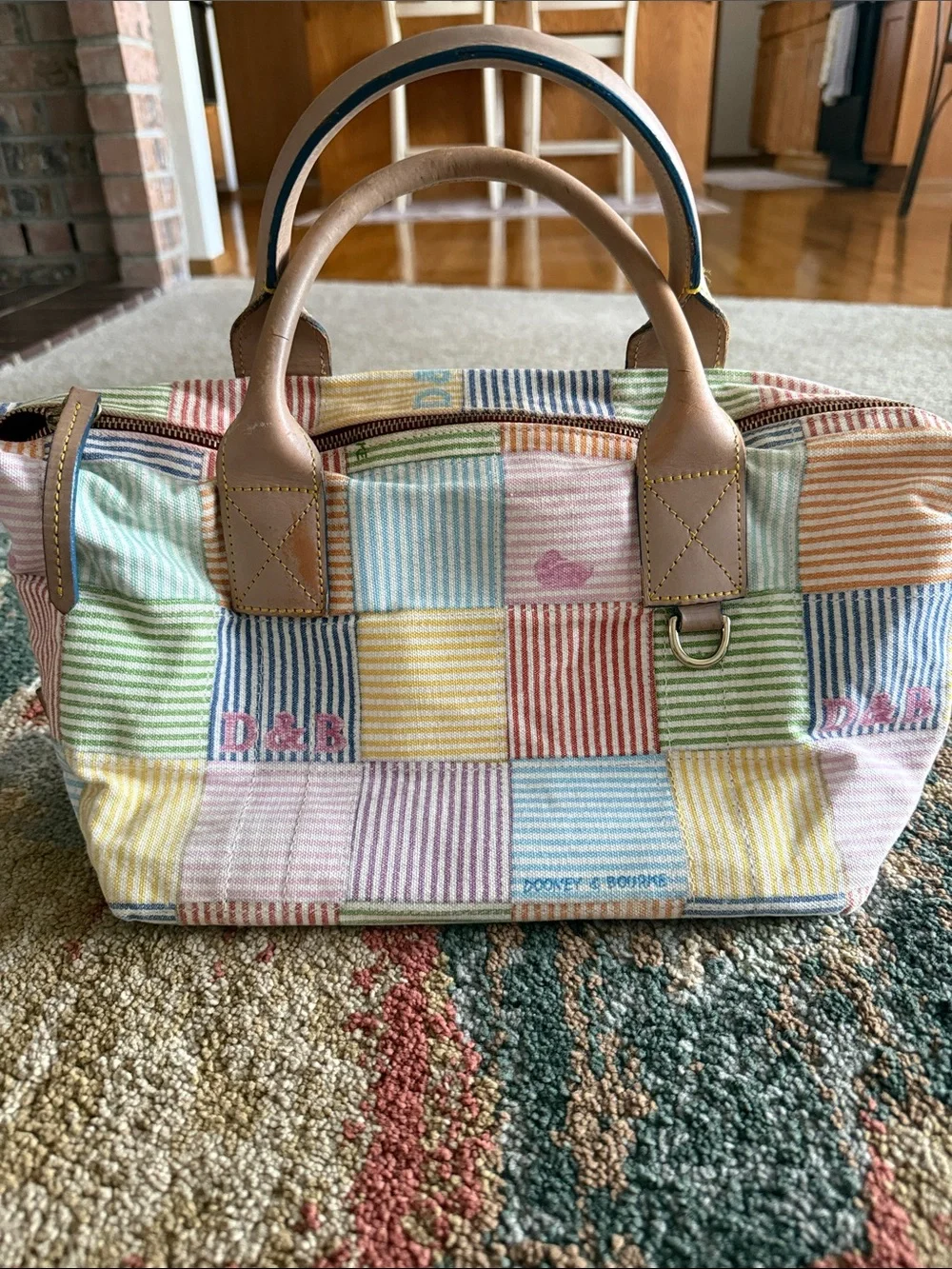 Dooney & Bourke Pastel Patchwork Satchel - Multicolor